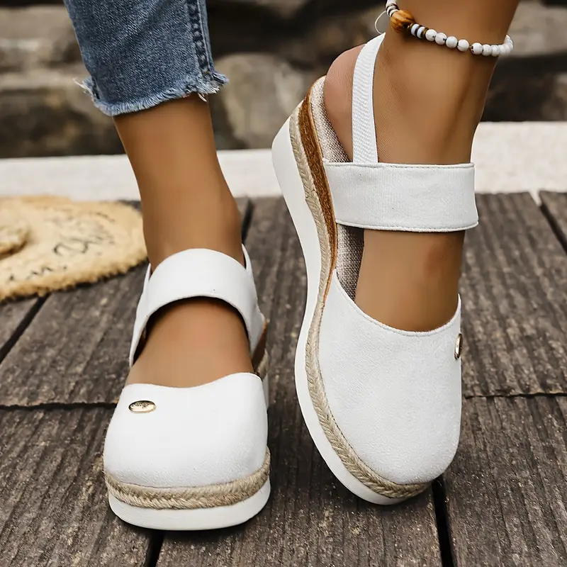 Isaksson™ | Antonia - Ortopediska Sandaler med Platå, Ventilerande och Avslappnade