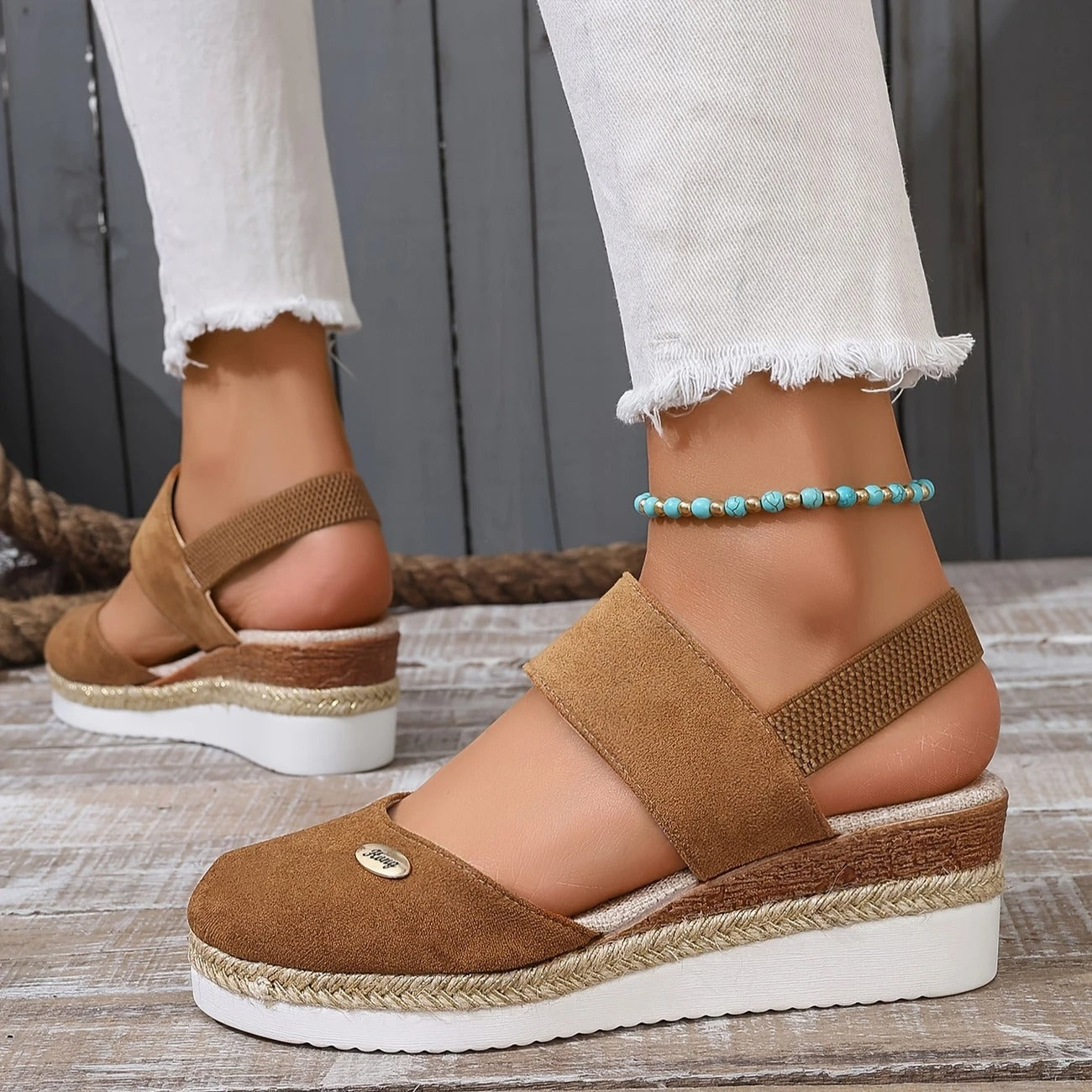 Isaksson™ | Antonia - Ortopediska Sandaler med Platå, Ventilerande och Avslappnade