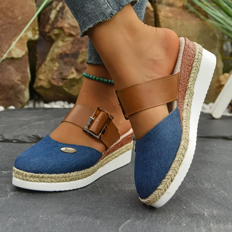 Isaksson™ | Antonia - Ortopediska Sandaler med Platå, Ventilerande och Avslappnade