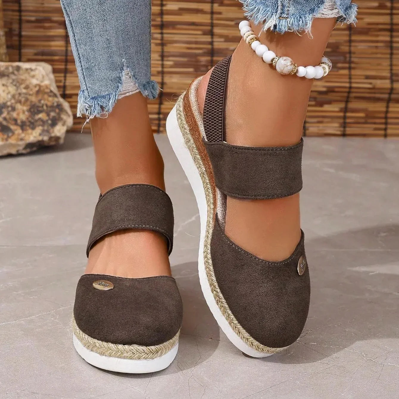 Isaksson™ | Antonia - Ortopediska Sandaler med Platå, Ventilerande och Avslappnade