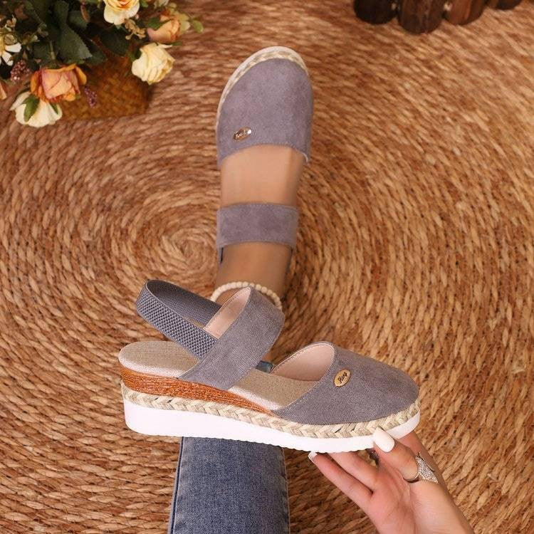 Isaksson™ | Antonia - Ortopediska Sandaler med Platå, Ventilerande och Avslappnade