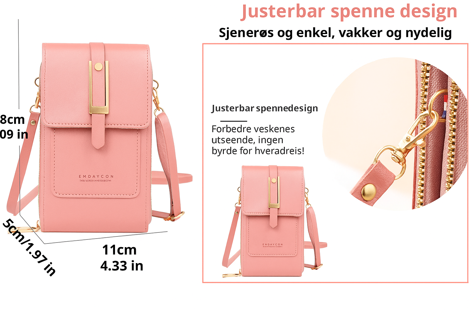 Isaksson™ | Crossbody-väska med mobiltelefon