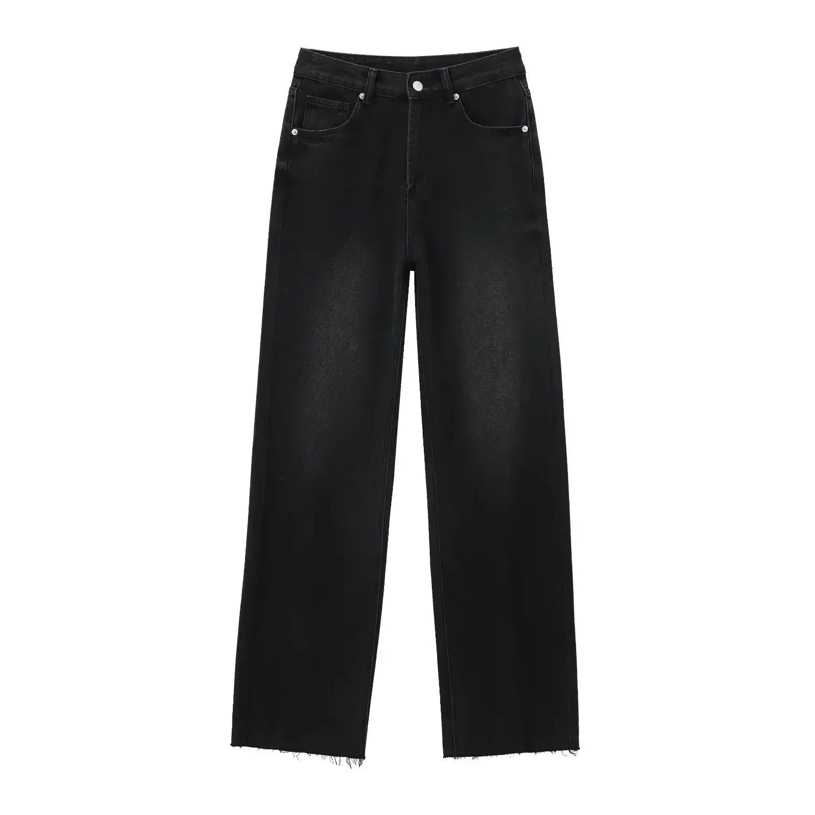 Isaksson™ | Elegant Svart Jeans med Rå Finish
