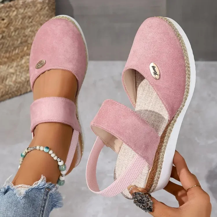 Isaksson™ | Antonia - Ortopediska Sandaler med Platå, Ventilerande och Avslappnade