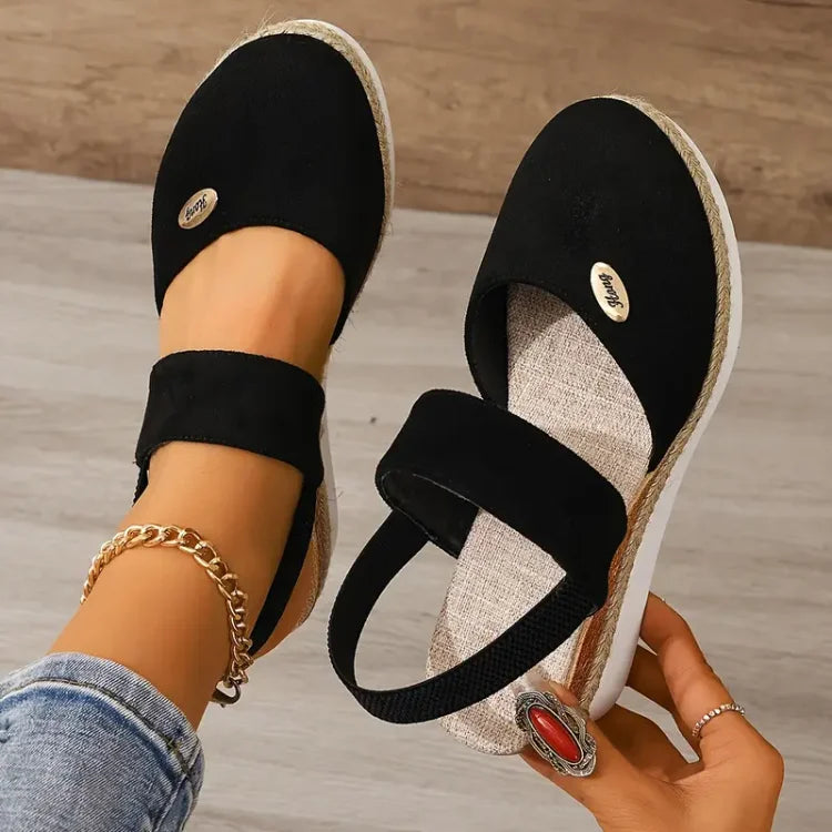 Isaksson™ | Antonia - Ortopediska Sandaler med Platå, Ventilerande och Avslappnade