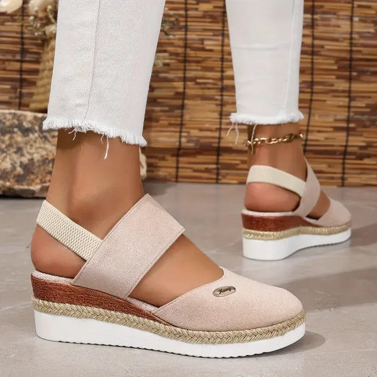 Isaksson™ | Antonia - Ortopediska Sandaler med Platå, Ventilerande och Avslappnade