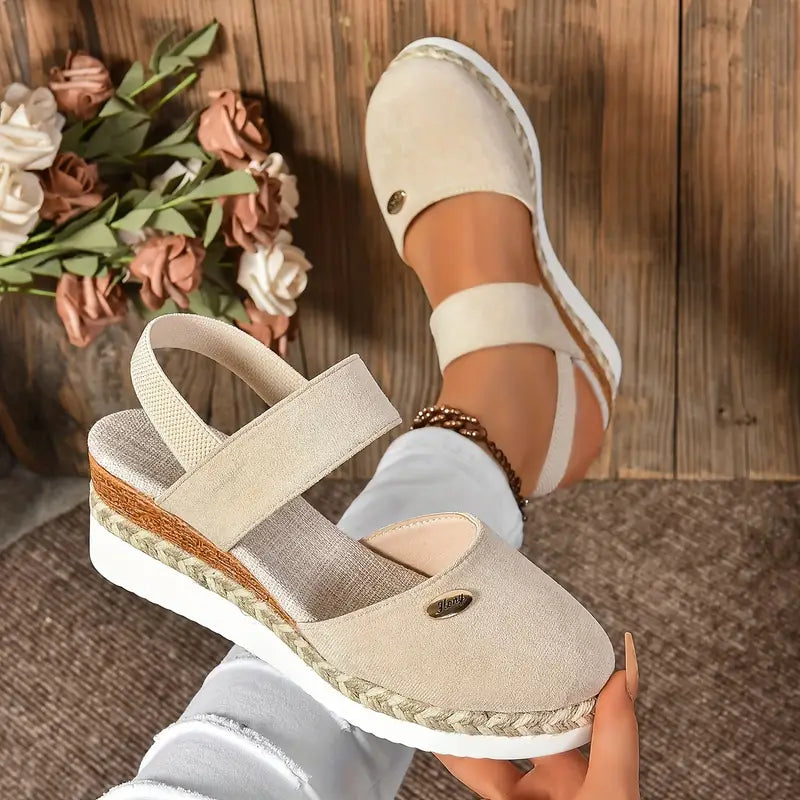 Isaksson™ | Antonia - Ortopediska Sandaler med Platå, Ventilerande och Avslappnade