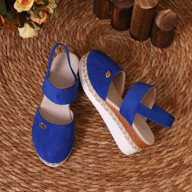 Isaksson™ | Antonia - Ortopediska Sandaler med Platå, Ventilerande och Avslappnade