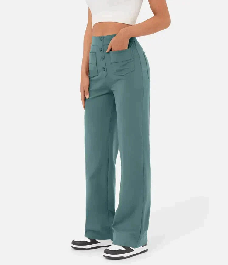 Brunhilde™ | Elastiska fritidsbyxor med hög midja