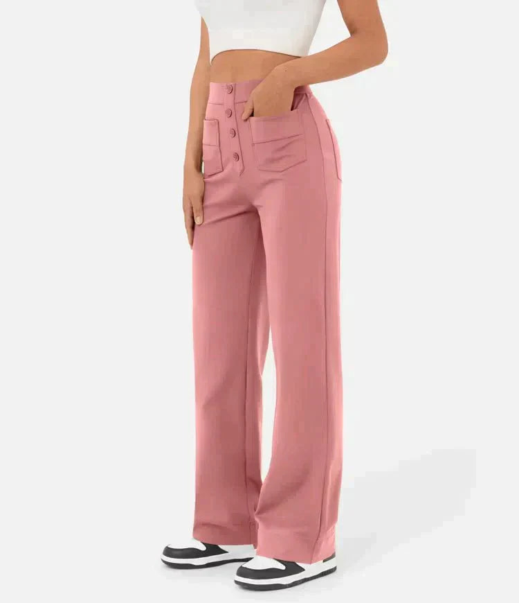 Brunhilde™ | Elastiska fritidsbyxor med hög midja