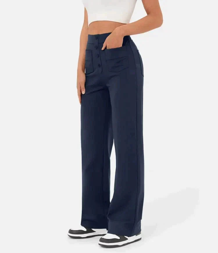 Brunhilde™ | Elastiska fritidsbyxor med hög midja