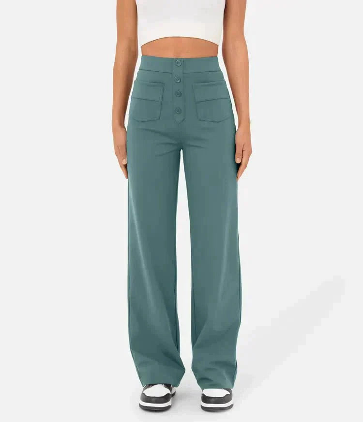 Brunhilde™ | Elastiska fritidsbyxor med hög midja