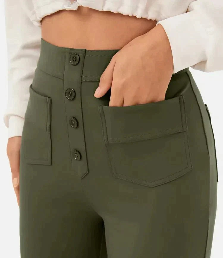 Brunhilde™ | Elastiska fritidsbyxor med hög midja
