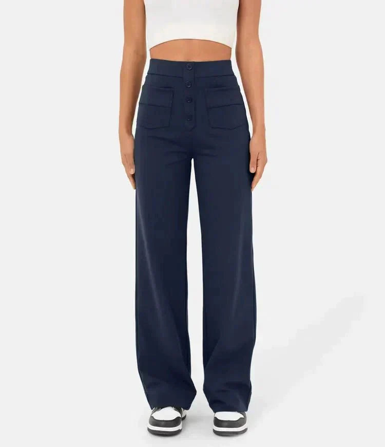 Brunhilde™ | Elastiska fritidsbyxor med hög midja