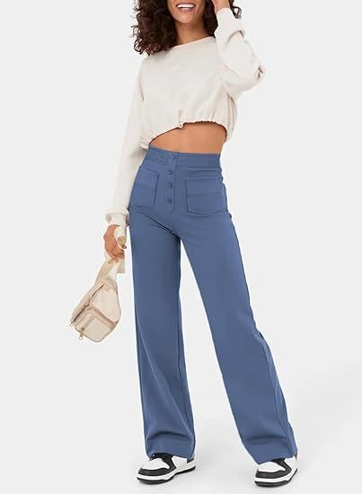Brunhilde™ | Elastiska fritidsbyxor med hög midja