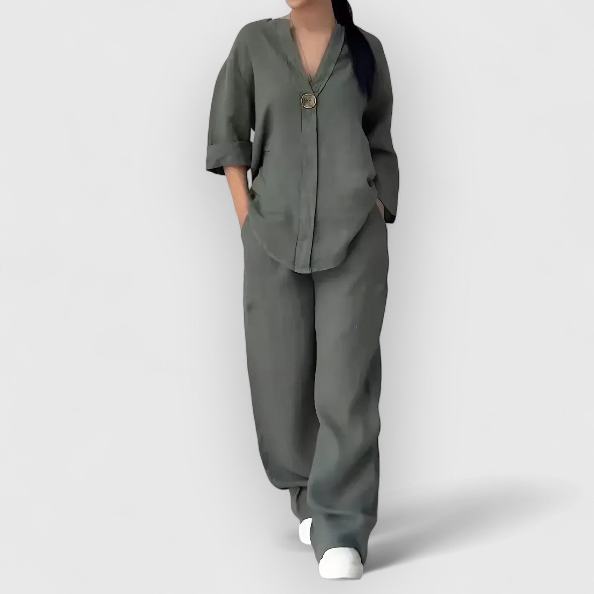 Isaksson™ | Margherita – Tvådelat linneset i avslappnad, elegant stil