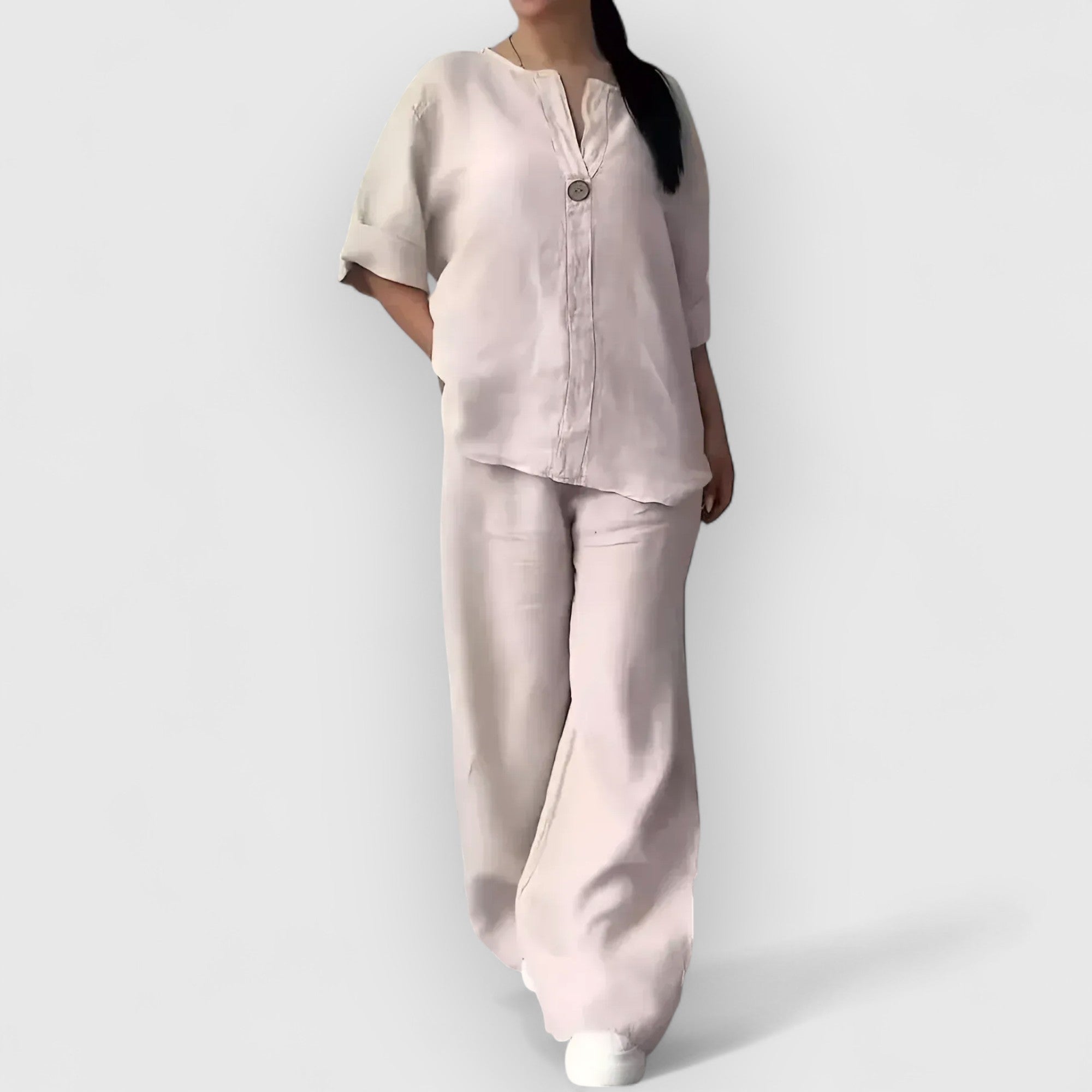 Isaksson™ | Margherita – Tvådelat linneset i avslappnad, elegant stil