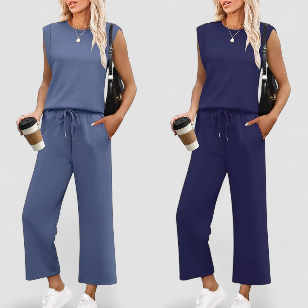 Isaksson™ | Ania - Tvådelat Damset – Mjukt, Elegant och Stilsäkert