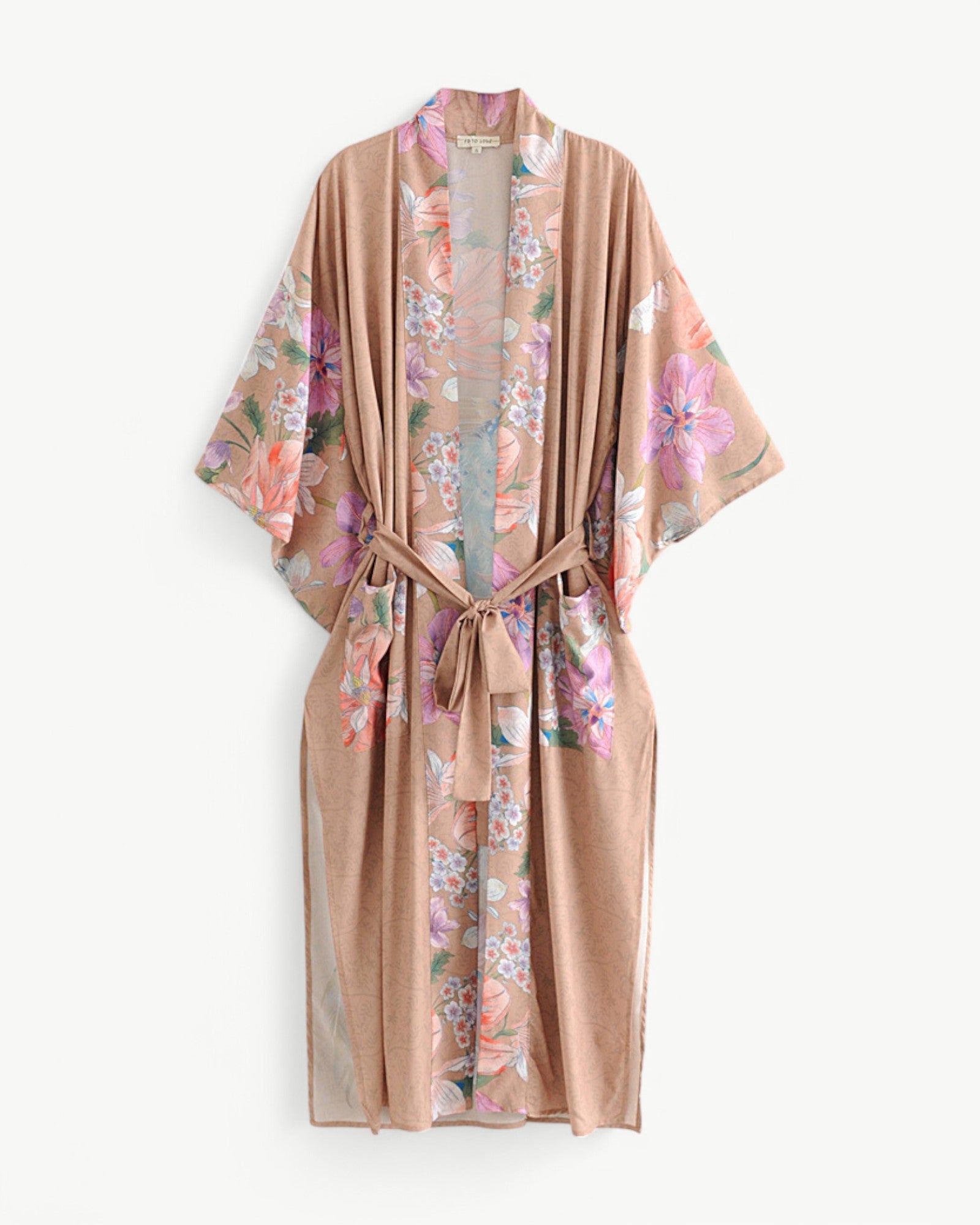 JOLIE ™ | Lång kimono med blommor & påfågelmönster | Elegant & luftig