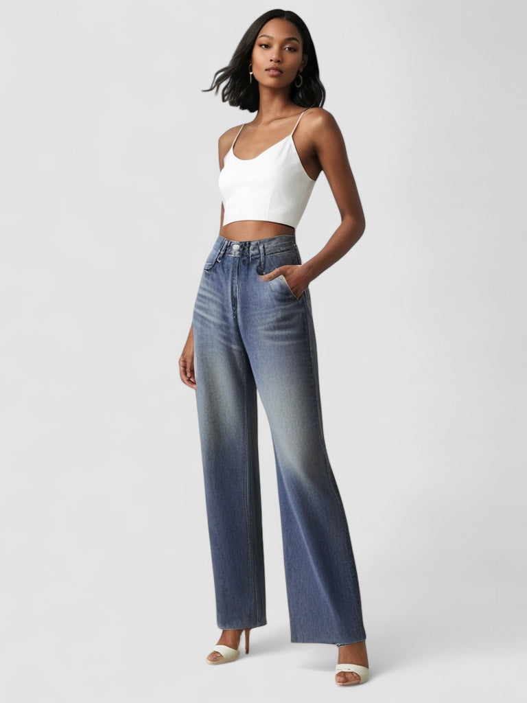 Isaksson™ | Jean Large Effet Usé