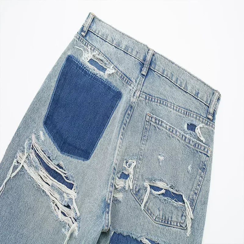 Isaksson™ | Jean Patchwork Zerstört