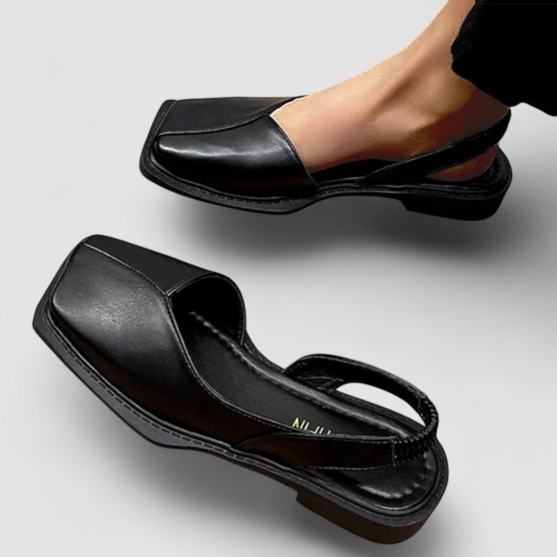 Isaksson™ | Elise – Eleganta slingbacks med stilren fyrkantig tå