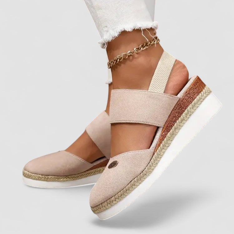 Isaksson™ | Antonia - Ortopediska Sandaler med Platå, Ventilerande och Avslappnade