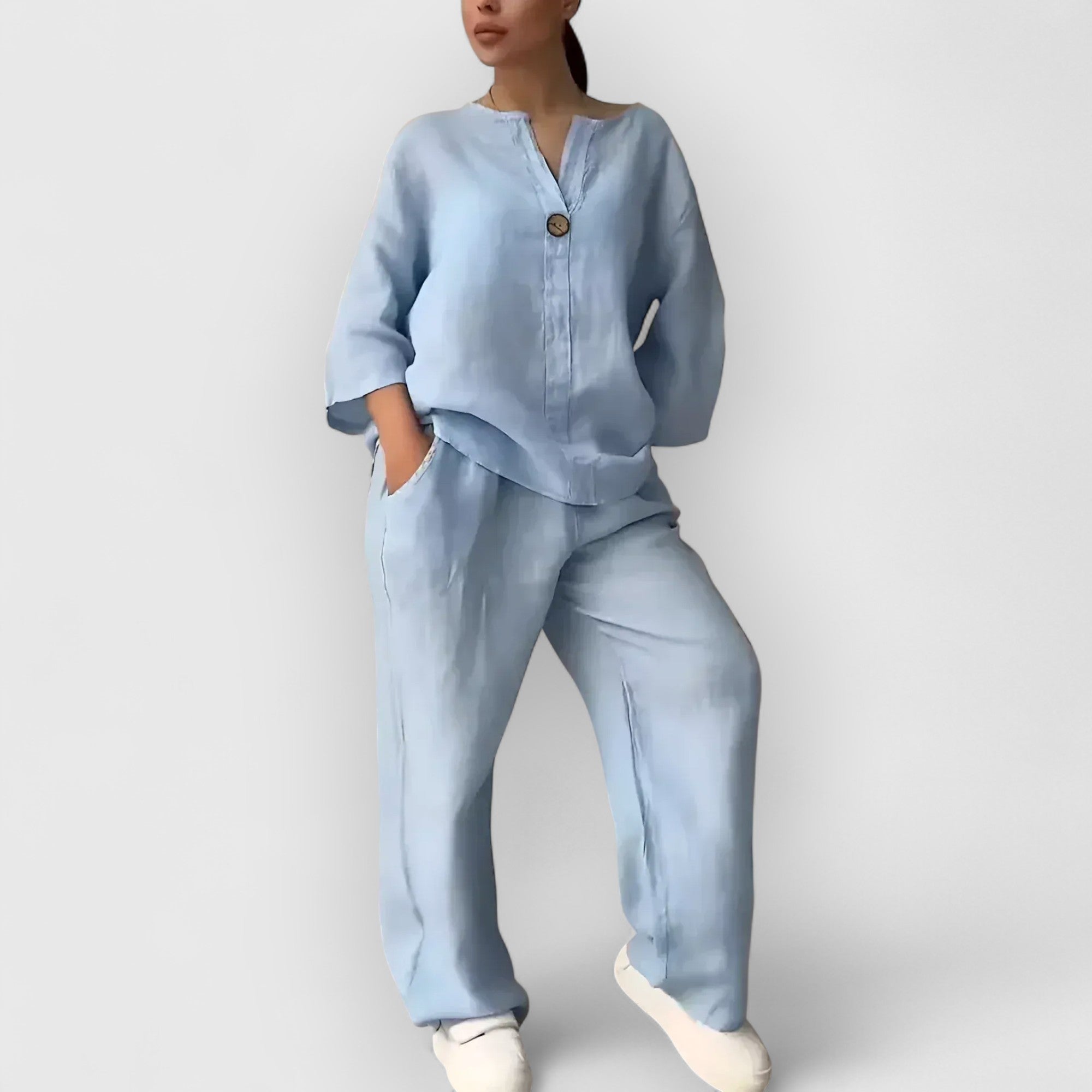 Isaksson™ | Margherita – Tvådelat linneset i avslappnad, elegant stil